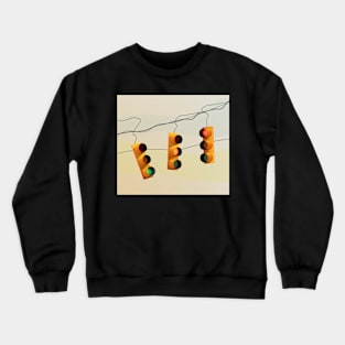 Traffic lights and sunset illustration Crewneck Sweatshirt